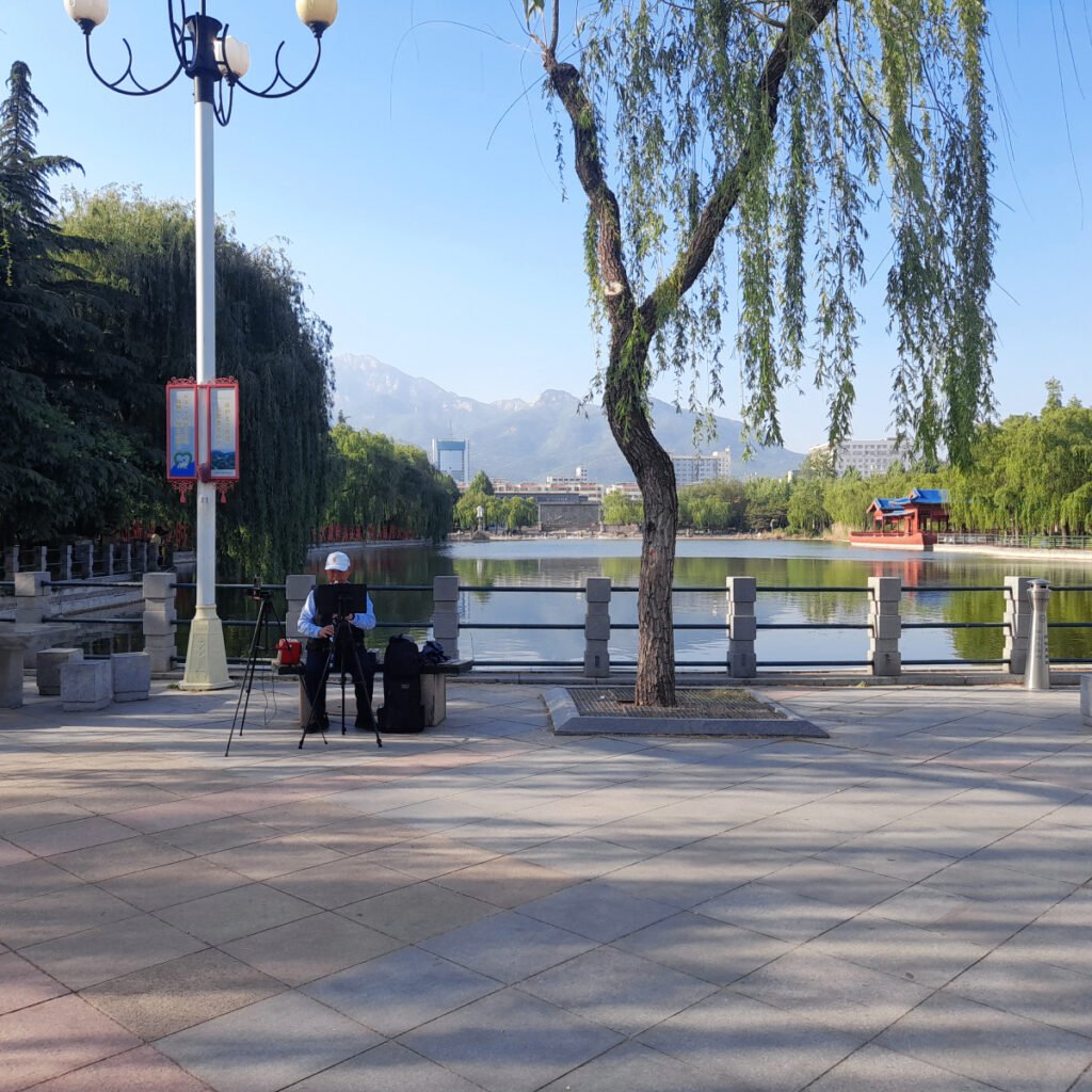Nanhu Park in Tai'an, Shandong Province (China)