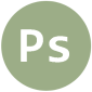 Photoshop-Logo grün